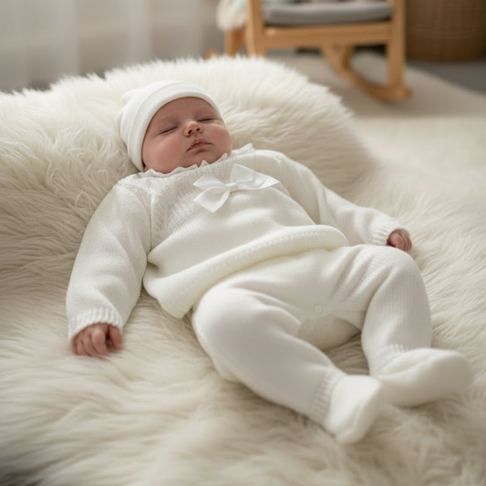 Portuguese knitted set with hat - One size NB-3m