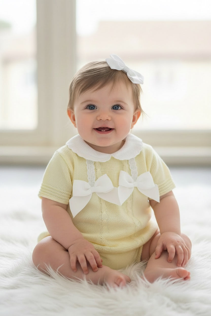 Baby girls double bow set