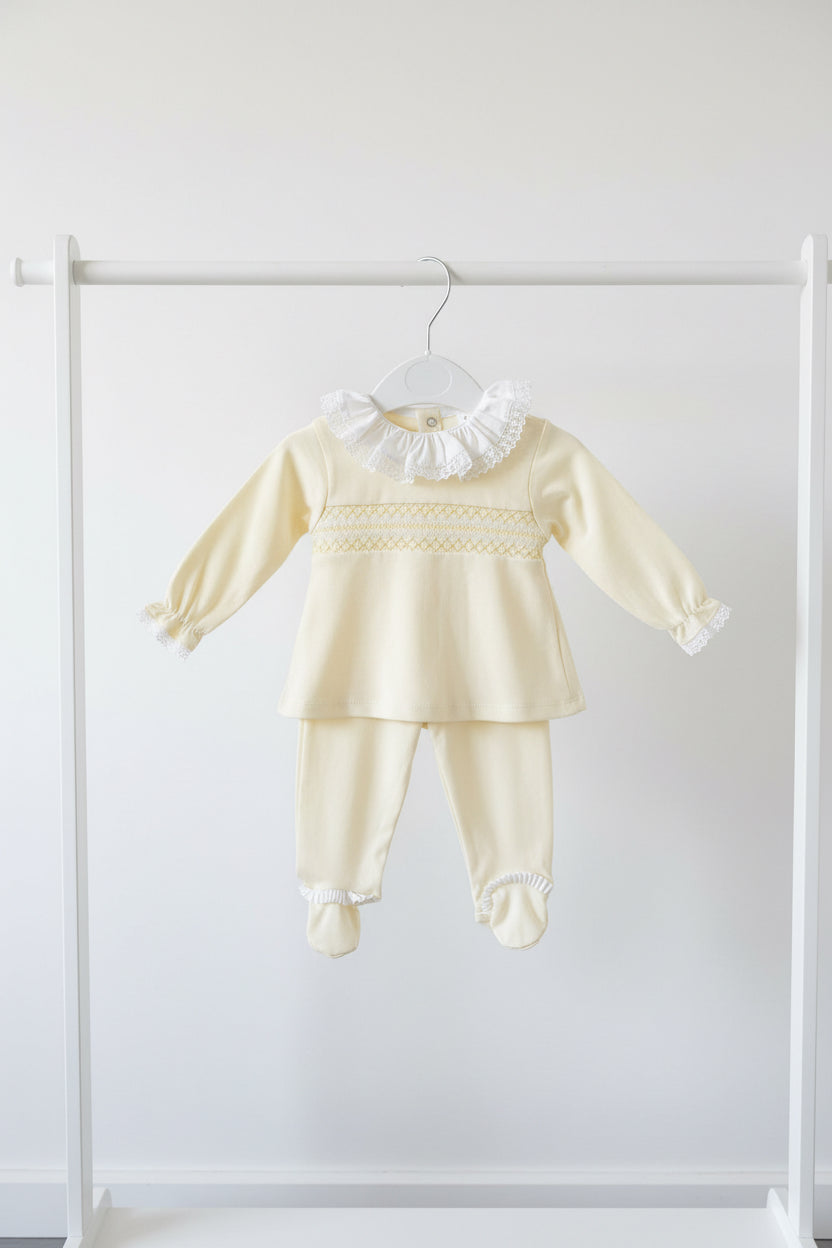Baby girls smocked two piece set