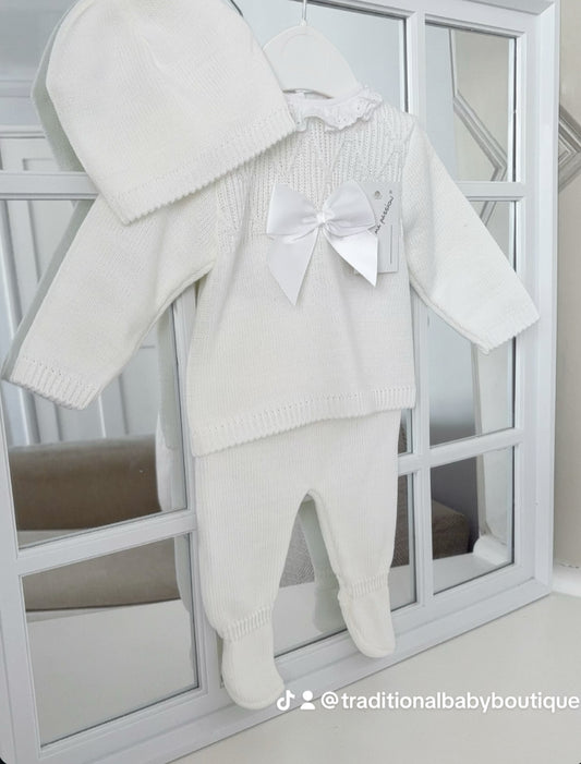 Portuguese knitted set with hat - One size NB-3m