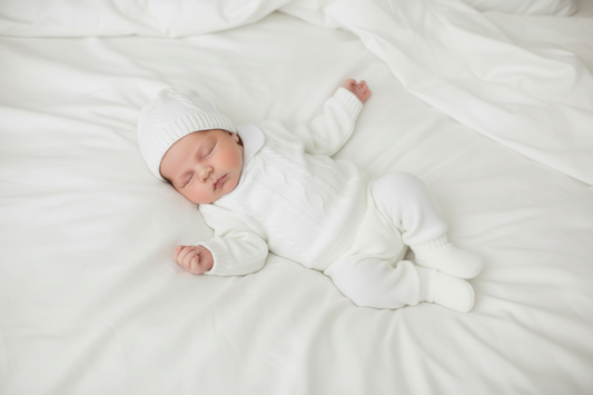 Baby boys Portuguese knitted set with hat - One size only