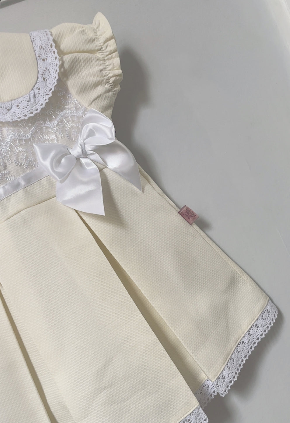 Baby girls lace pleated a line dress