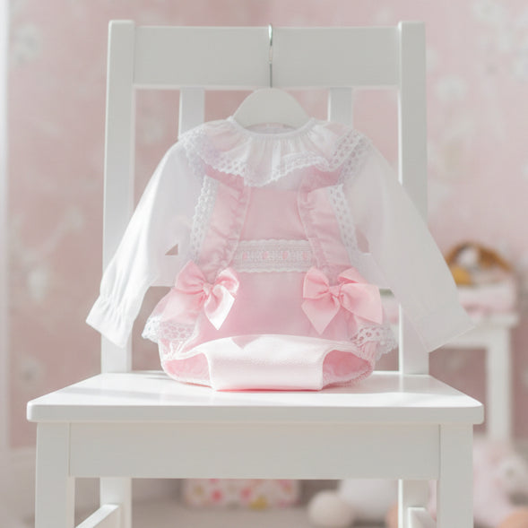 Baby girls slotted ribbon set