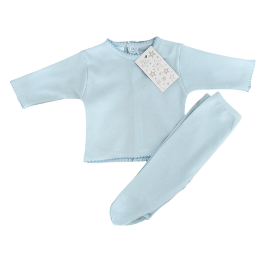Baby boys stitched edge cotton set