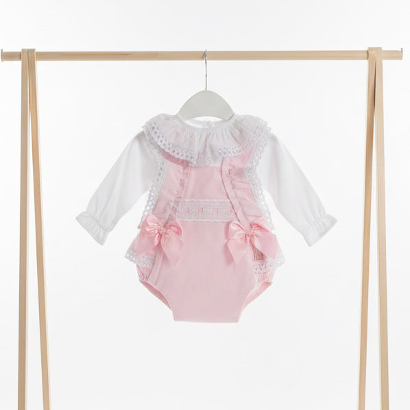 Baby girls slotted ribbon set
