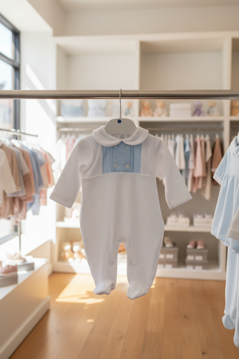 Baby boys velour all in one