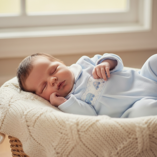 Baby boys Smocked Velour "Cars" All In One