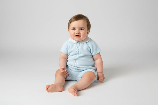 Baby boys cable knit set