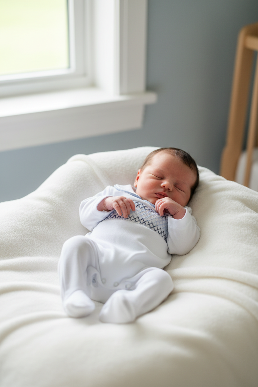 Baby boys smocked all in one