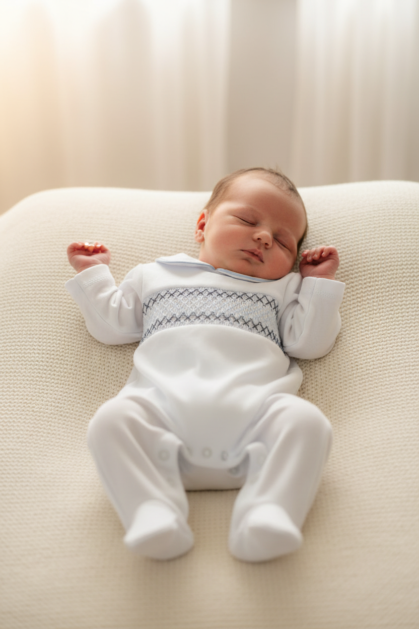 Baby boys smocked all in one