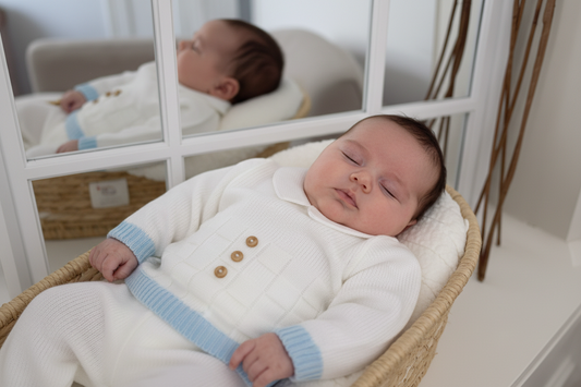 Baby boys “Button” knitted set with hat