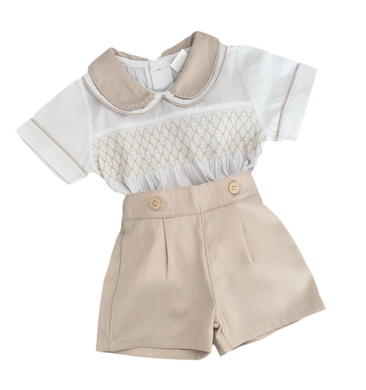 Baby boys smocked set