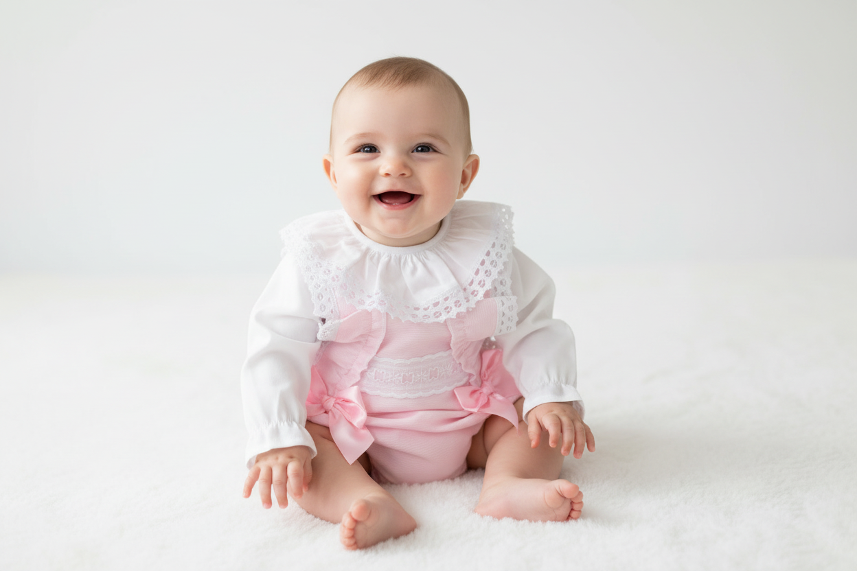 Baby girls slotted ribbon set