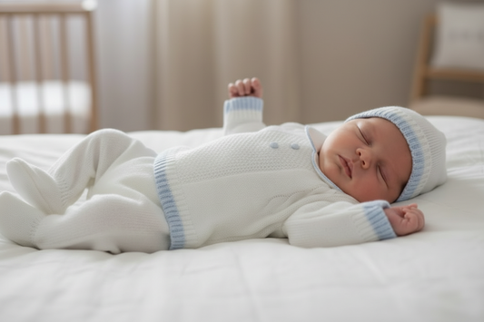 Baby boys knitted set with hat