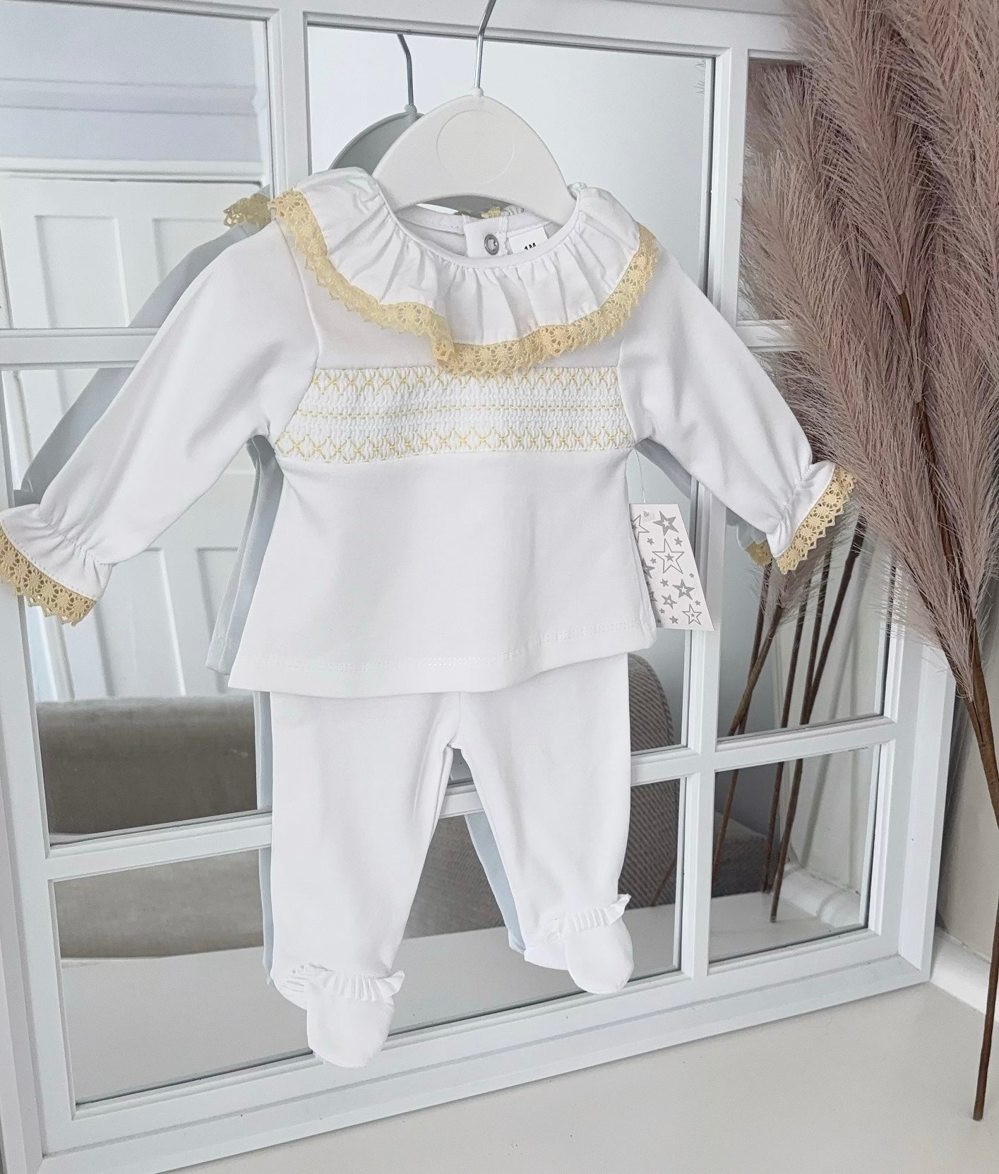 Baby girls smocked cotton set