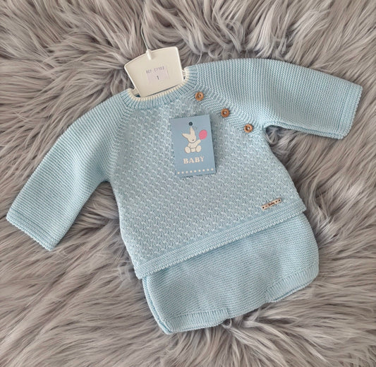 Baby boys  “Button” knitted two piece set