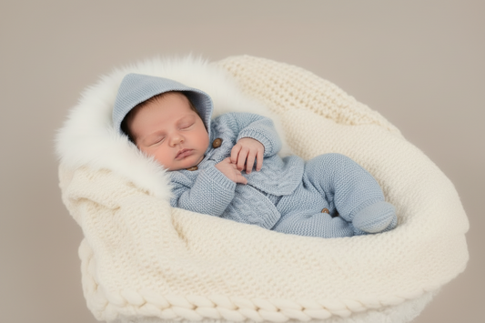 Baby boys knitted dungarees and cardigan