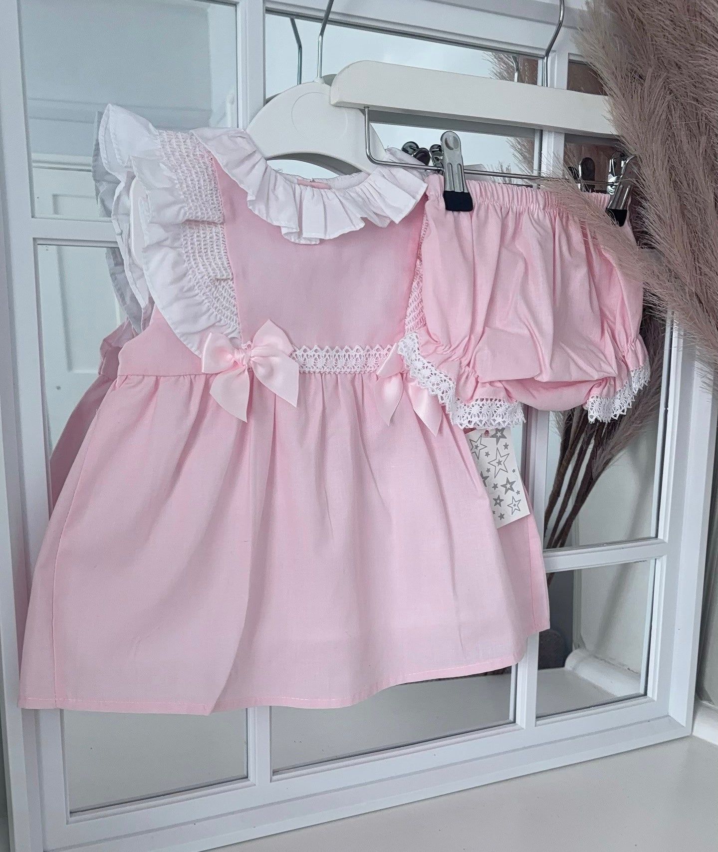 Baby girls smocked dress with bloomers