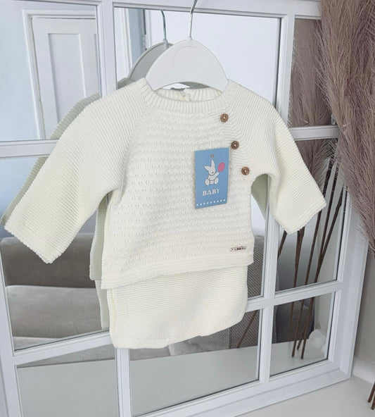 Unisex “Button” knitted two piece set