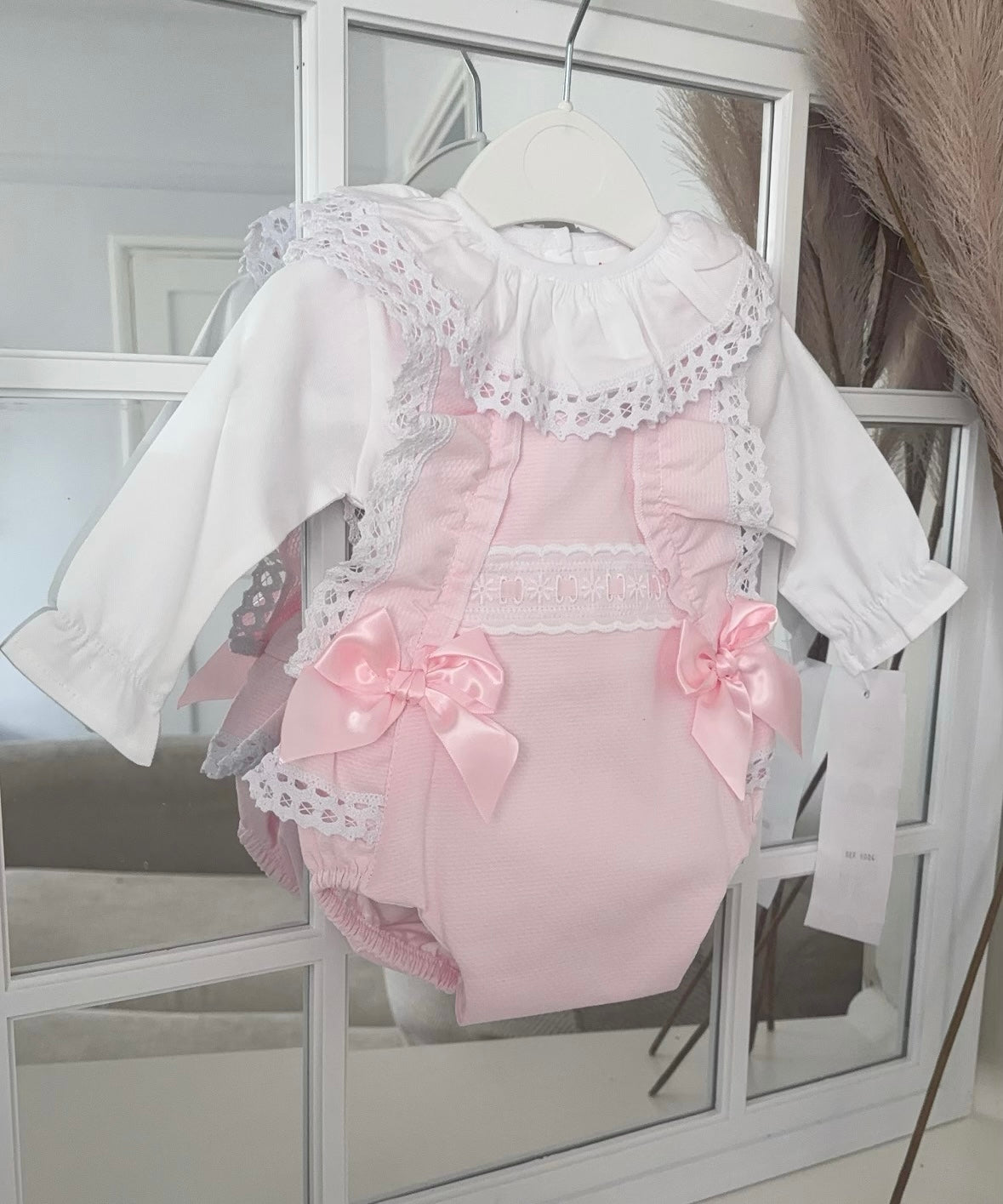 Baby girls slotted ribbon set