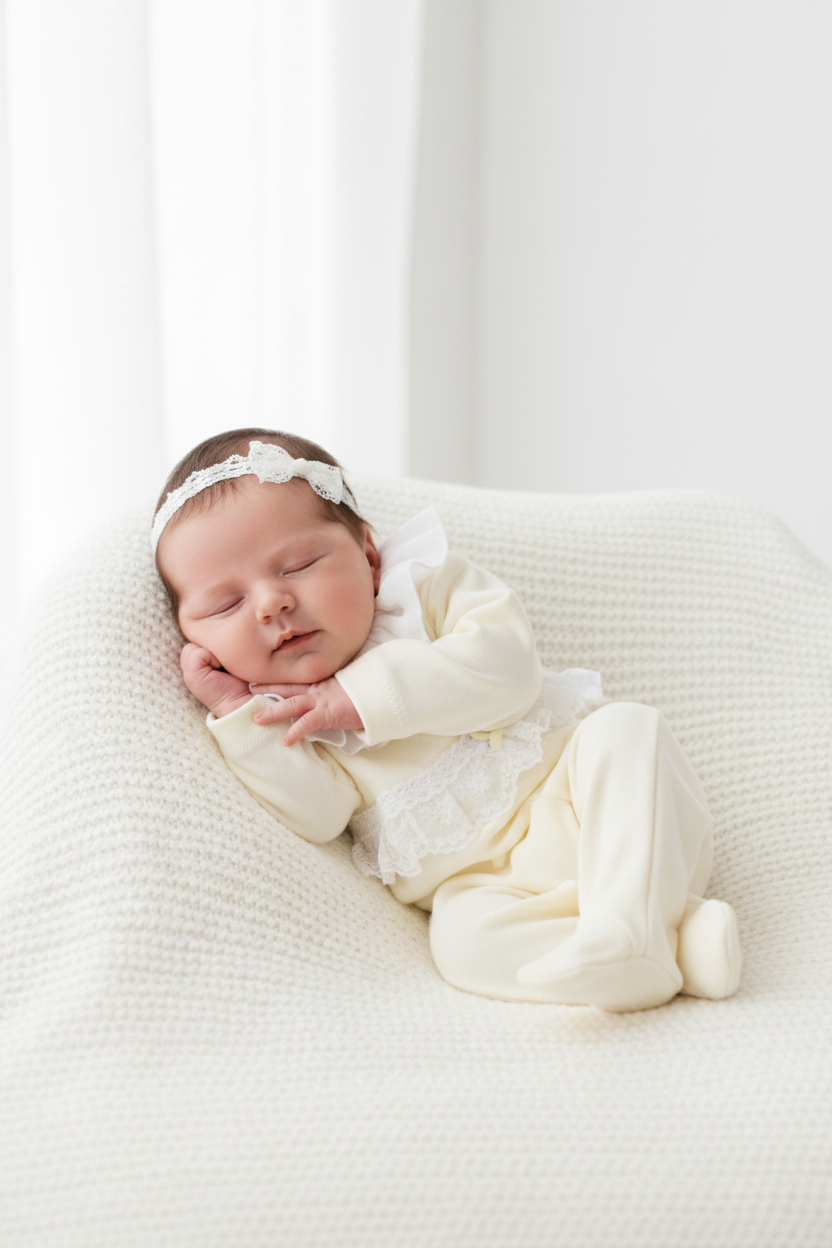 Baby girls lace all in one