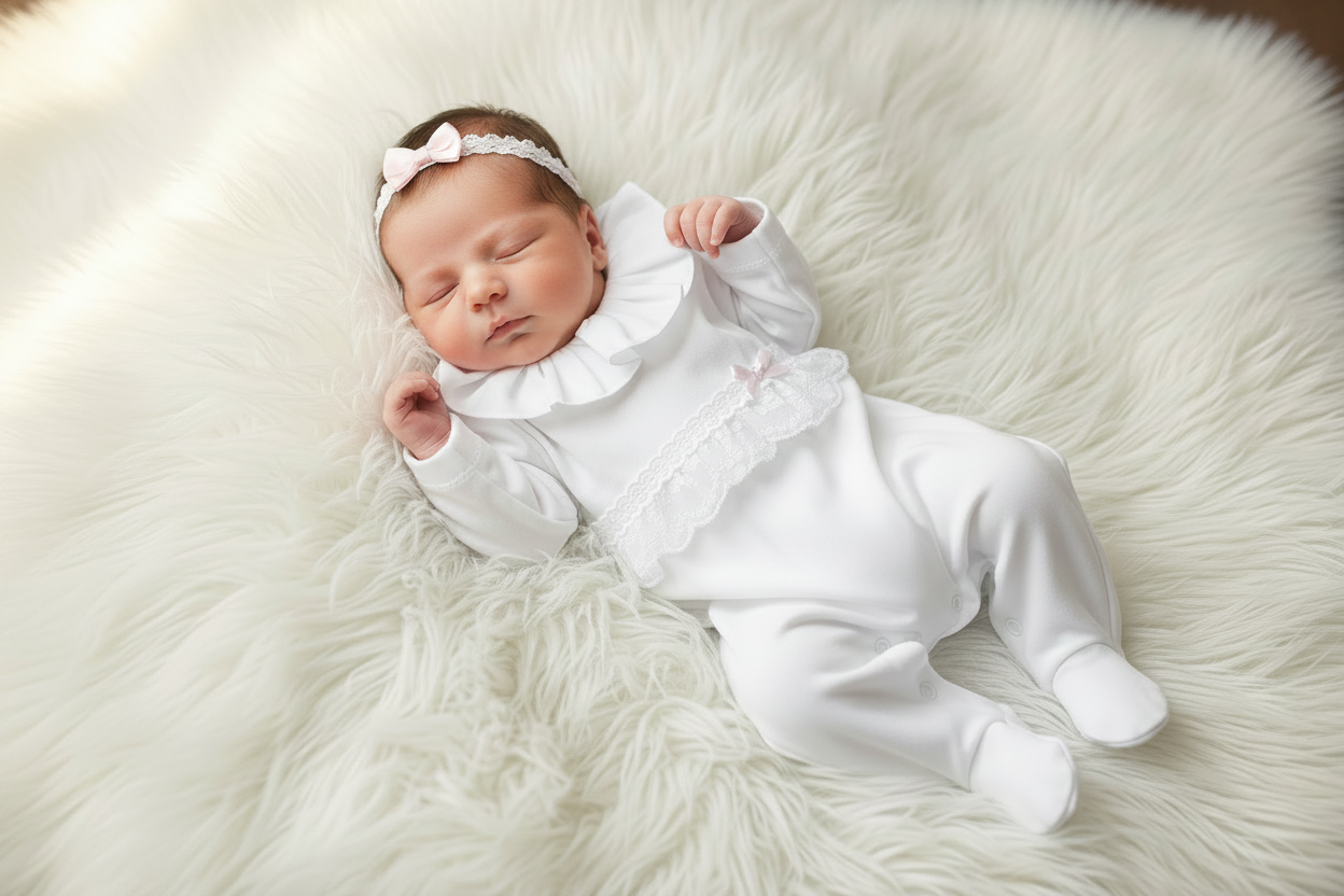 Baby girls lace all in one