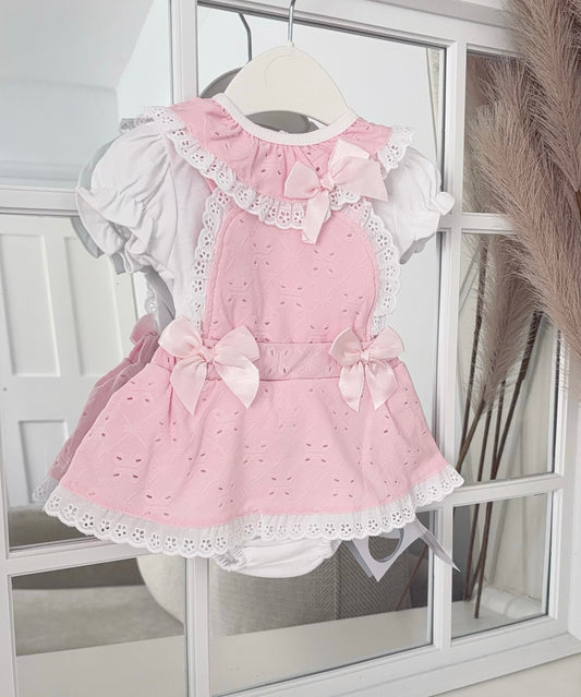 Broderie Anglaise Pinafore Set
