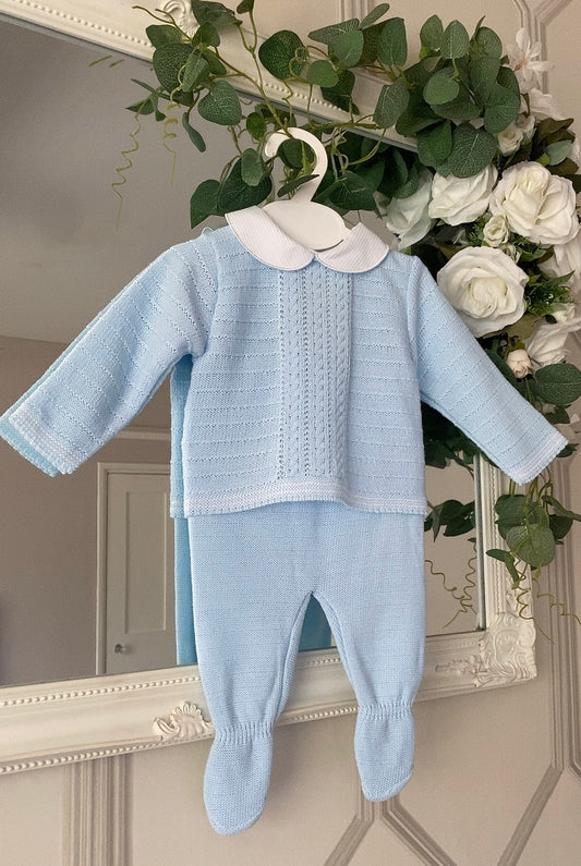 Baby boys fancy knit set