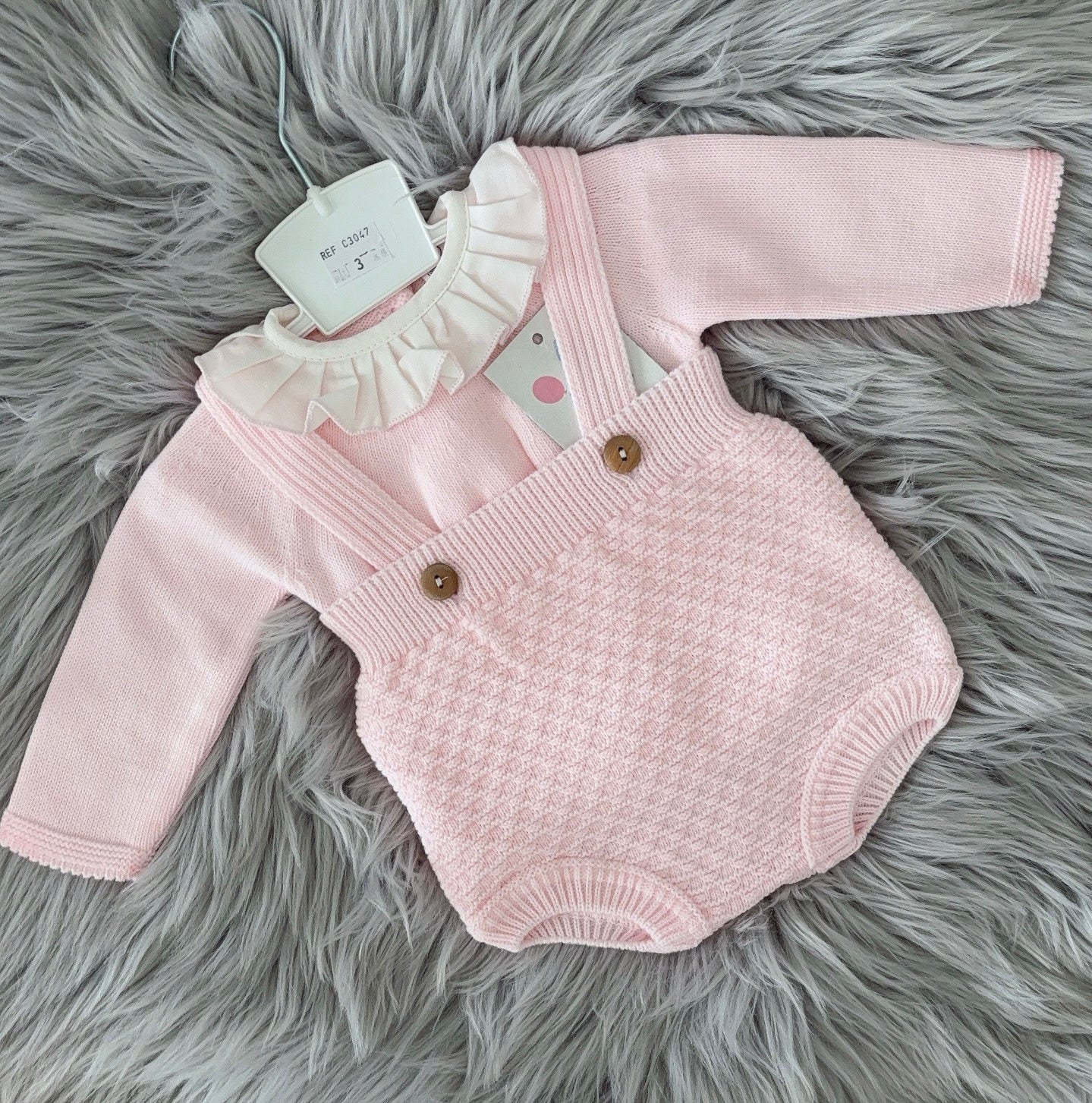 Girls knitted dungaree jam set