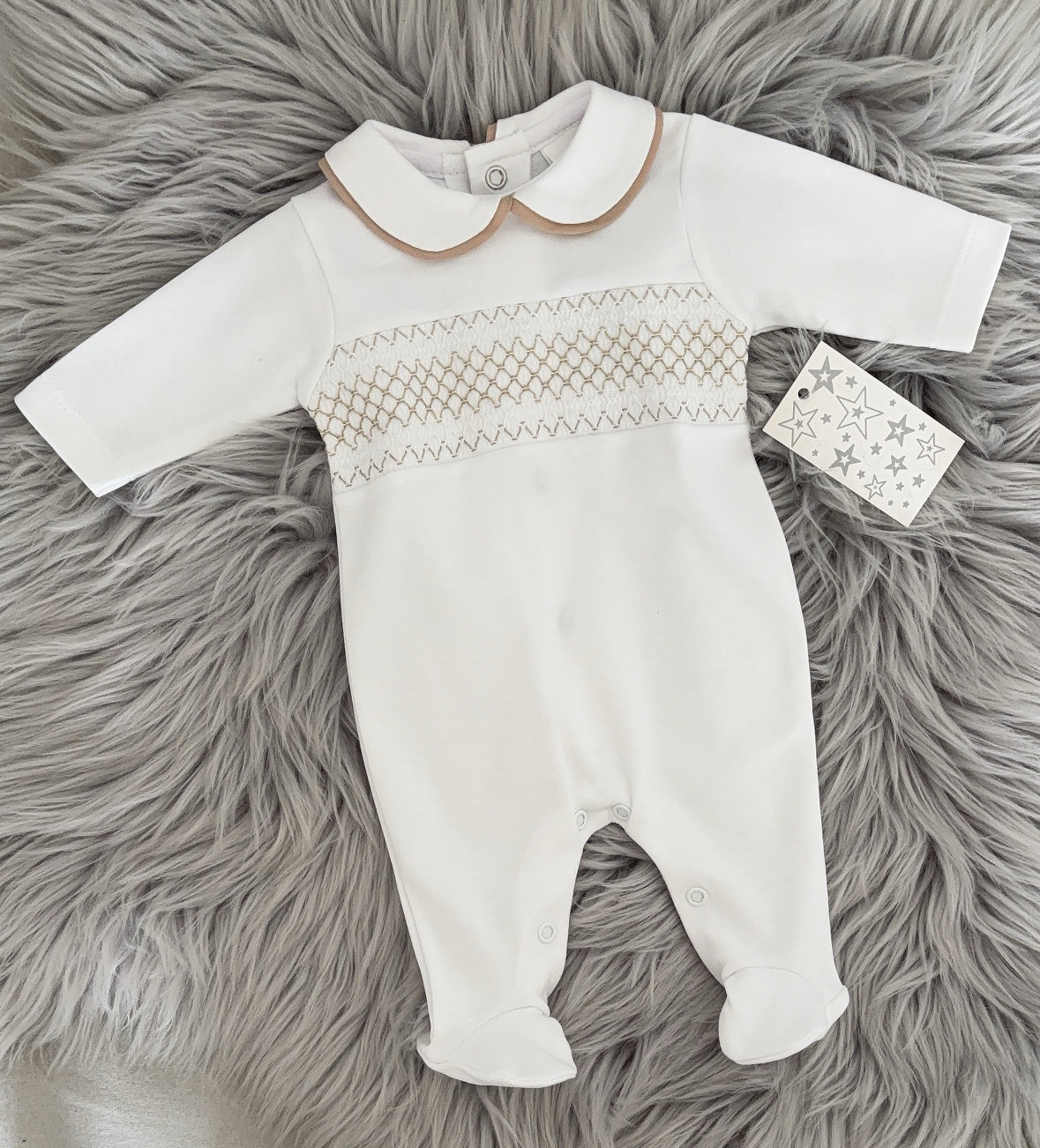 Baby boys smocked all in one
