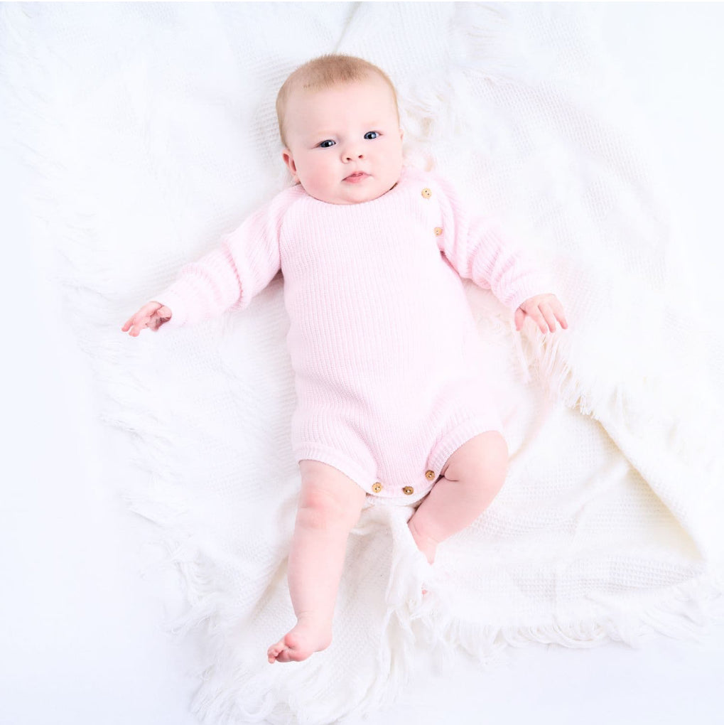 Baby girls Dandelion knitted romper
