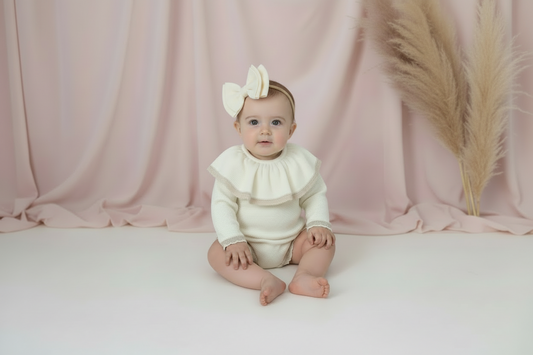 Baby girls “Elsie” knitted romper
