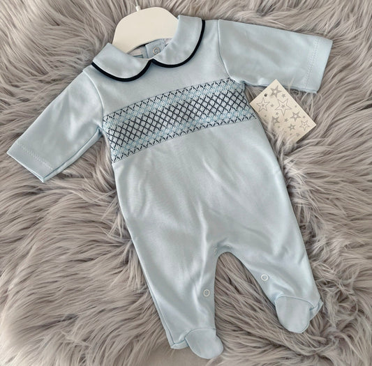 Baby boys smocked all in one