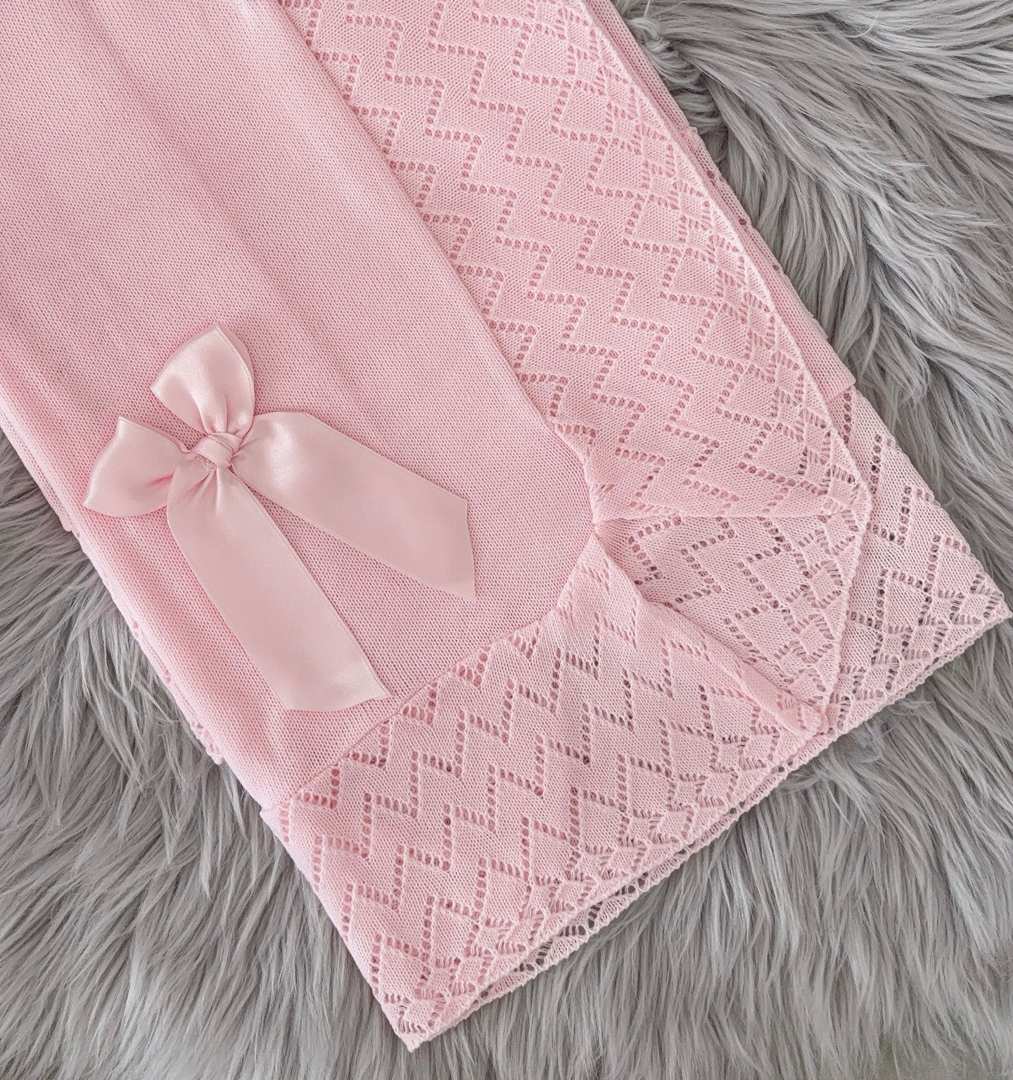 Baby girls pink shawl