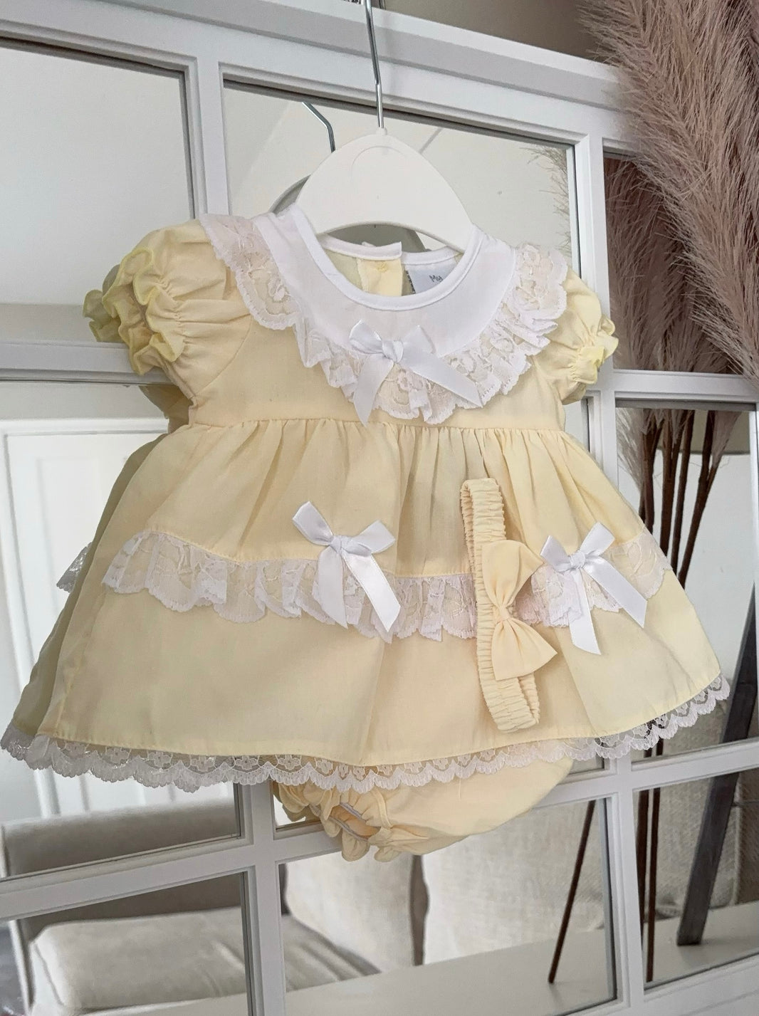Baby Club Chic Coquette Bows Gown and Hat Set
