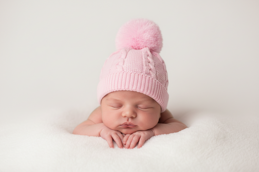 Cable knit ‘pompom’ hat