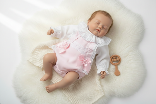 Baby girls slotted ribbon set