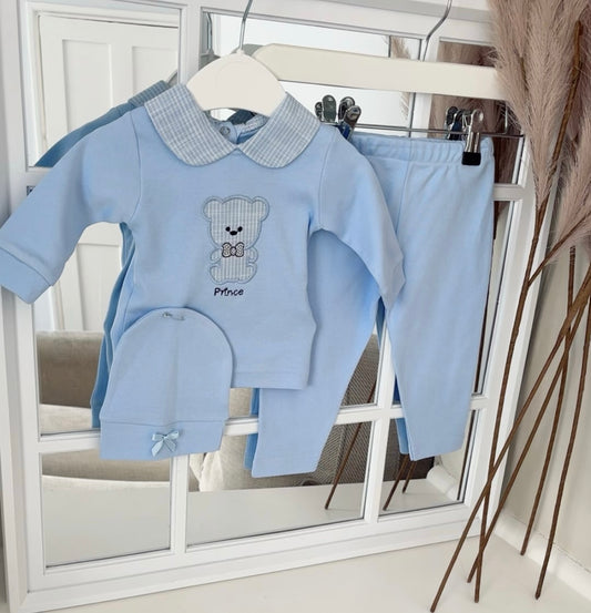 Baby boys Teddy three piece set
