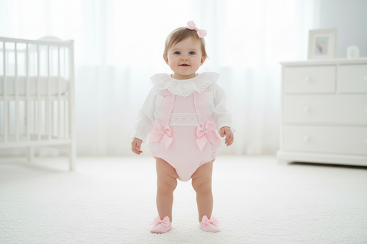 Baby girls slotted ribbon set