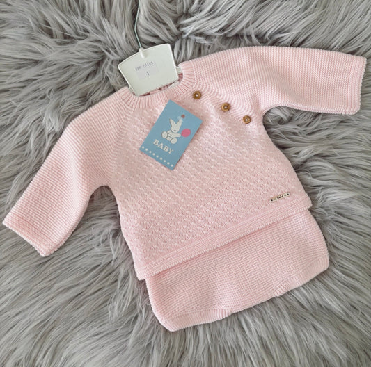 Baby girls “Button” knitted two piece set