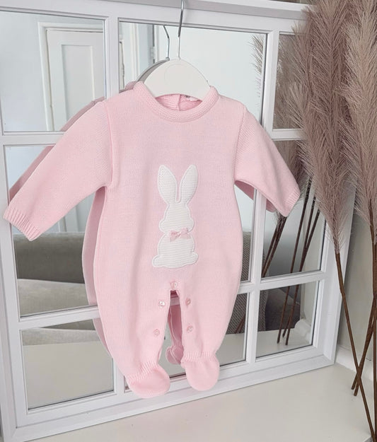 Baby girls knitted “Bunny” all in  one