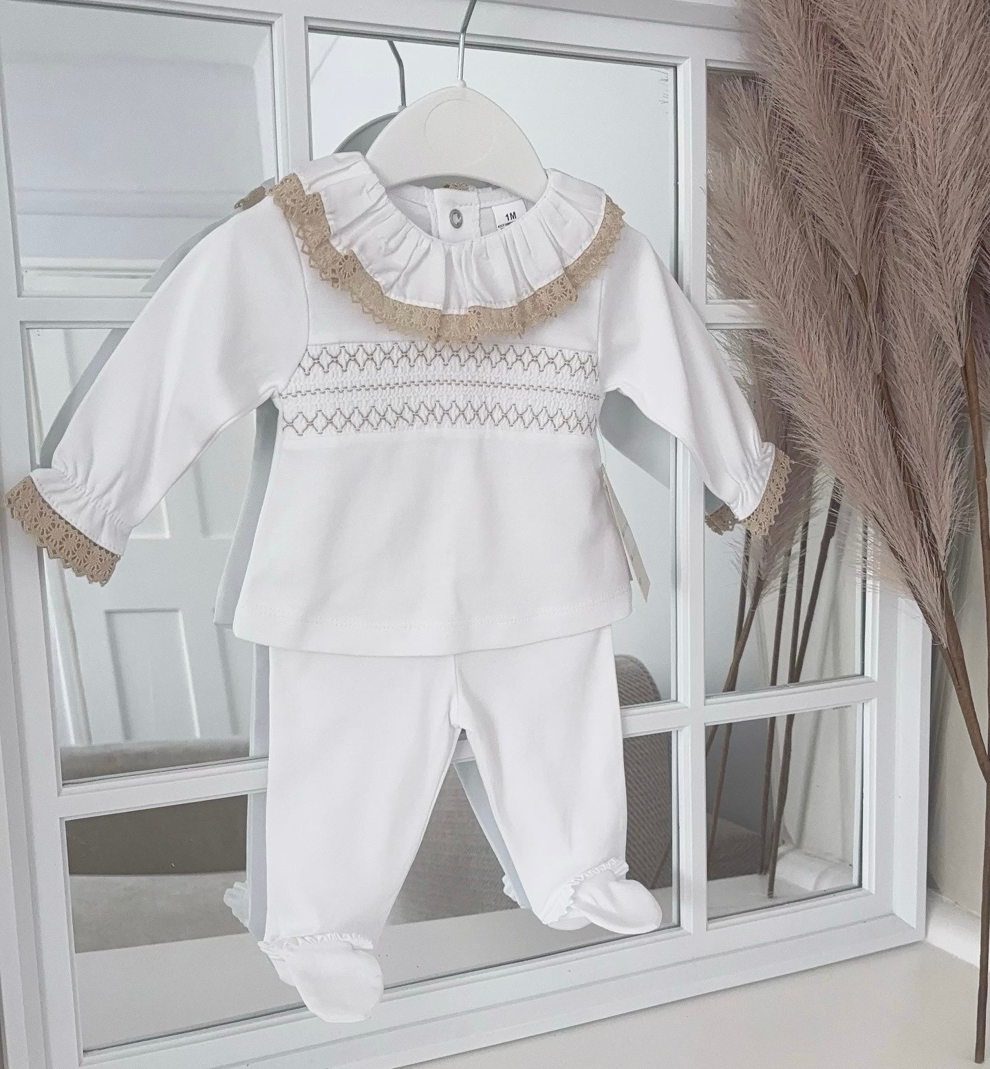 Baby girls smocked cotton set