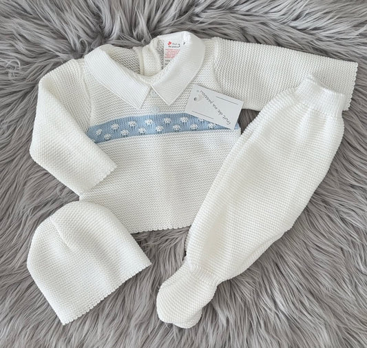 Portuguese knitted set with hat - One size only Nb-3m