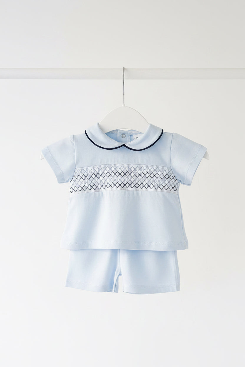 Baby boys smocked top and shorts