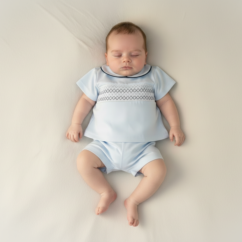 Baby boys smocked top and shorts