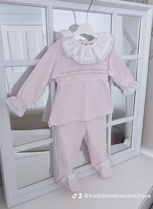 Baby girls smocked cotton set