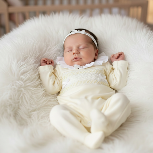 Baby girls smocked all in one