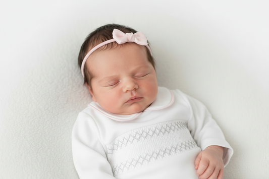 Baby girls smocked all in one