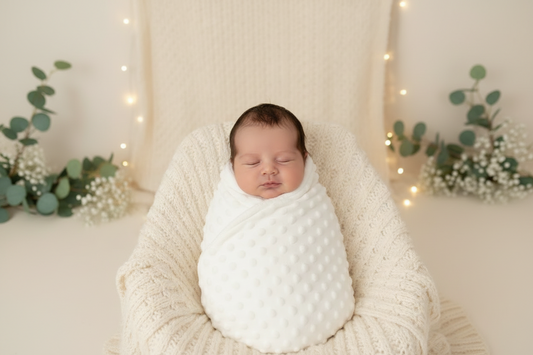 Soft mink lined swaddle
