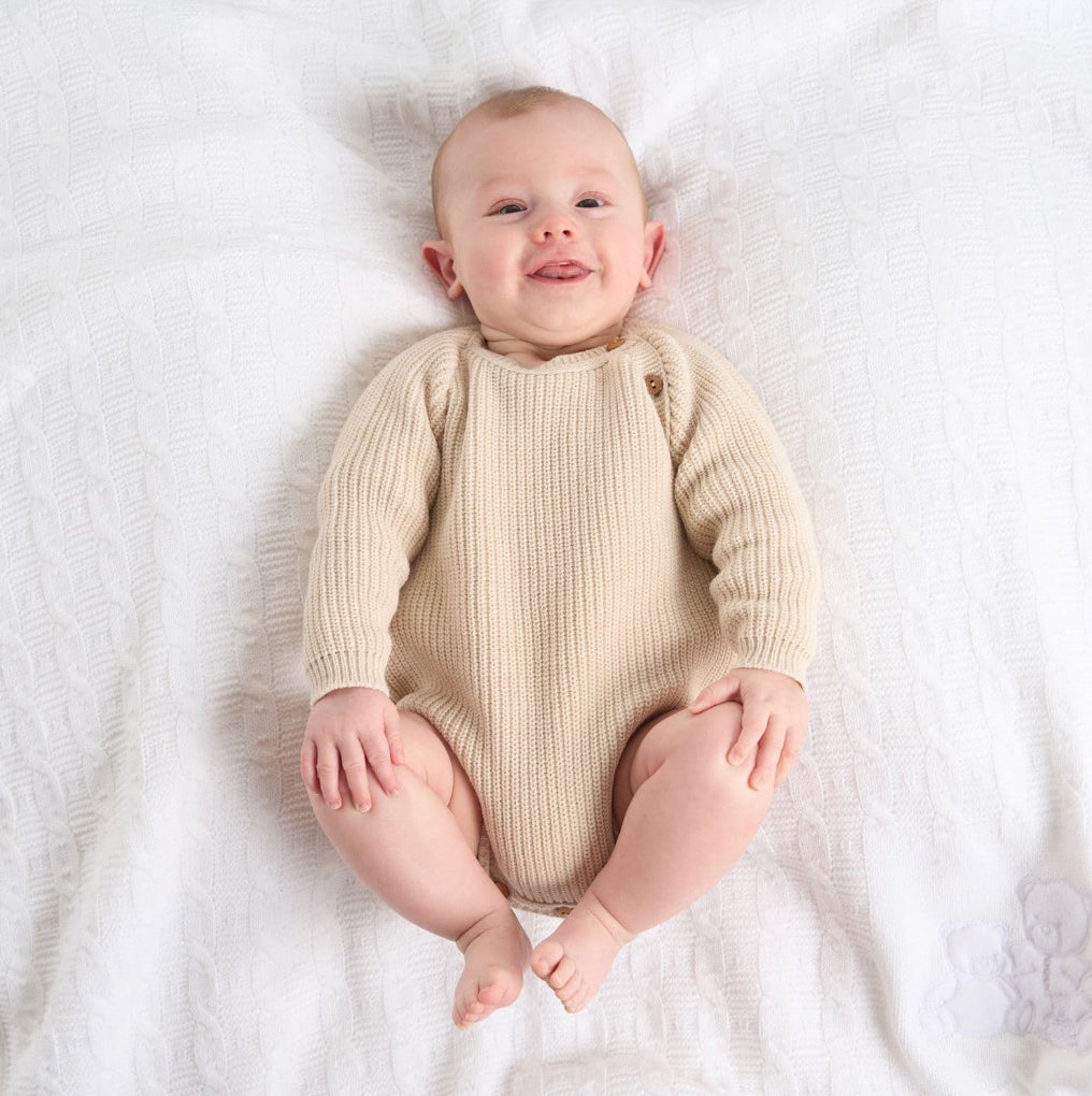 Unisex  Dandelion knitted romper